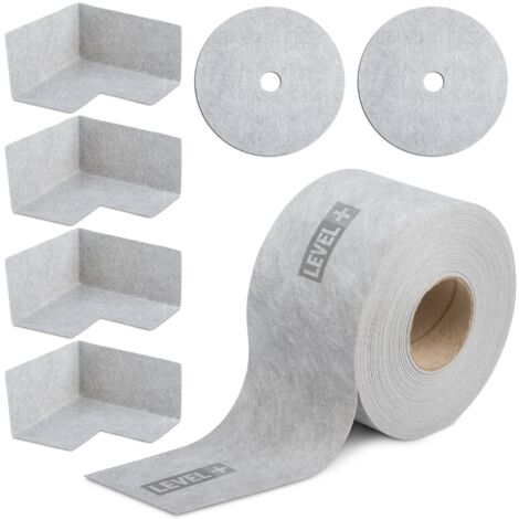 LEVEL+ Bandset Dusche Balkon Dichtband Dichtbahn Duschelement Ecken Profi SET G3 (1/5)