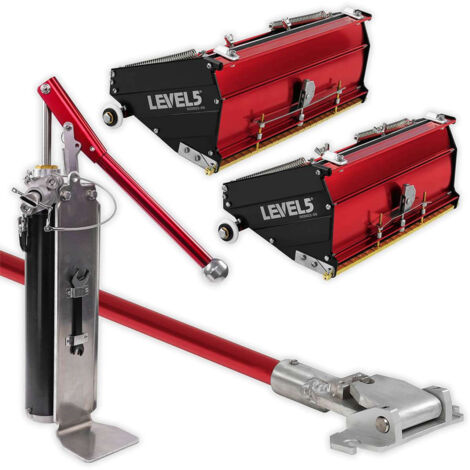 LEVEL5 Finishing Set Flat Box Mega 10" und 12" Ladepumpe Drywall 42" Griff 4-628