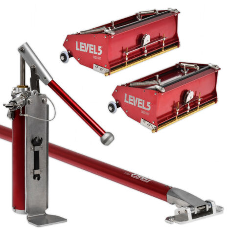 LEVEL5 Set Trockenbauwand GK Platten Spachtelmasse Flat Box Ladepumpe SET 4-605