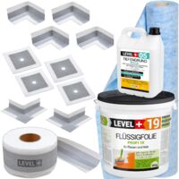 LEVEL+ Dichtset für Duschabdichtung Bad Dichtband Flüssigfolie 25kg SET549