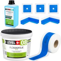 LEVEL+ Dichtset für Duschabdichtung Bad Dichtband Flüssigfolie 7kg SET345