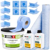 LEVEL+ Dichtset für Duschabdichtung Bad Dichtband Flüssigfolie 12kg SET59