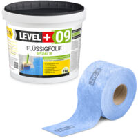 LEVEL+ Dichtset für Duschabdichtung Bad Dichtband Flüssigfolie 7kg SET73