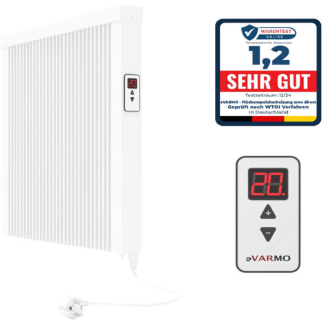 Elektroheizung areo direct Flächenspeicherheizung 1300 Watt - simples Thermostat - Appsteuerung ohne Zusatzhardware möglich von eVARMO