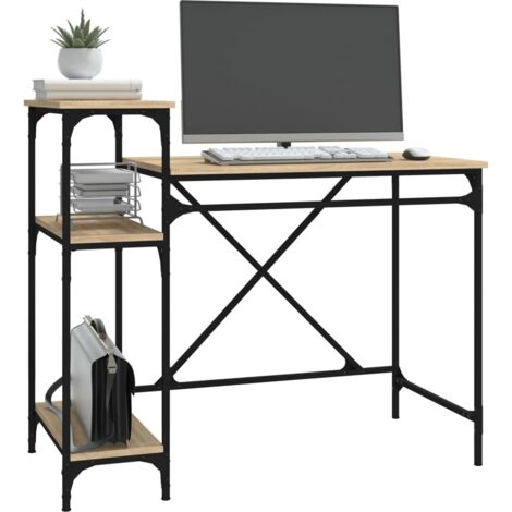 Schreibtisch mit Regal Sonoma-Eiche 105x50x90 cm Holzwerkstoff