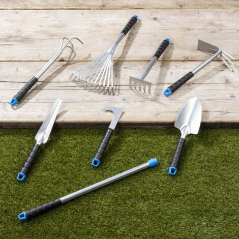 8tlg. GartenwerkzeugSet Silbern Metall