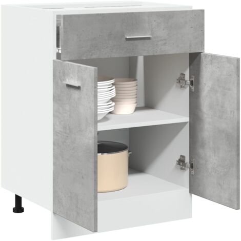 Eleganz Schubunterschrank Lyon 60x46x81,5 Cm - Küchenunterschrank Sonoma-Eiche