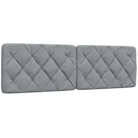 VidaXL Kopfteil-Kissen 180cm Hellgrau | Stoff Polster Für Bett | Mit Gurten Zur Wandmontage