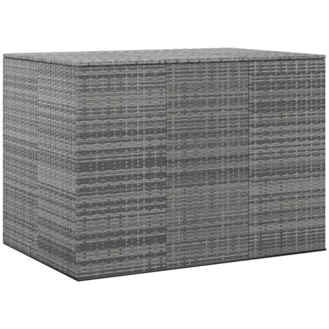 GartenKissenbox PE Rattan 145x100x103 cm Grau