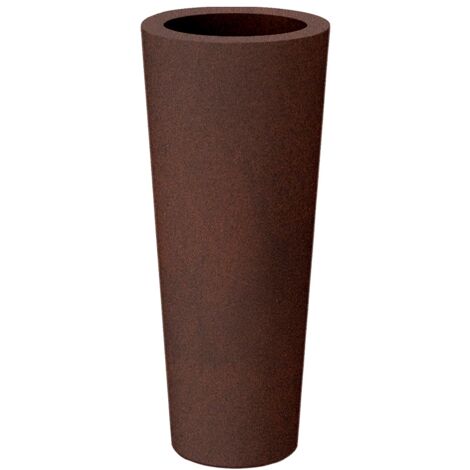 Jardinière ronde haute 29cm – Volume 16L – Polyéthylène résistant aux UV – Pour plantes et fleurs – Fabriquée en Espagne