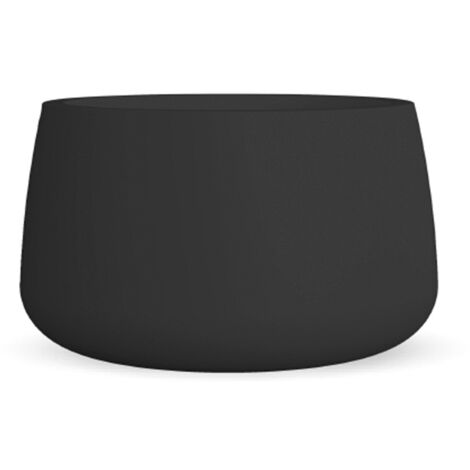 New Garden – Jardinière ronde 79cm en polyéthylène noir – Résistante aux UV – Volume 179L pour plantes et fleurs – Intérieur et extérieur