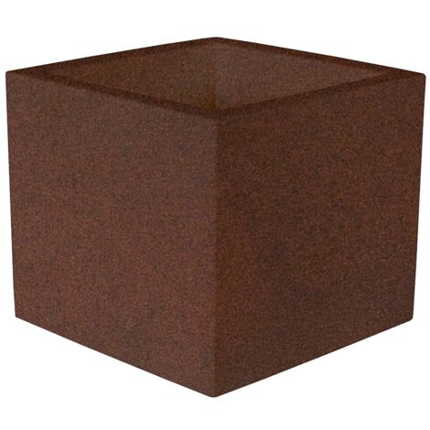 Jardinière carrée NARCISO 40 pour plantes – Résistante aux intempéries – Polyéthylène 40x40x36cm – Volume 28L – Fabriquée en Espagne – Bronze