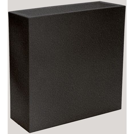 Moovere – Jardinière rectangulaire haute 80 x 32 x 80 cm – Volume 39 litres – Résistante aux UV et températures extrêmes – Polyéthylène anthracite