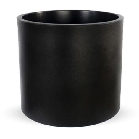 Moovere – Jardinière ronde 50 cm en polyéthylène noir – Résistante aux UV – Volume 81 litres – Pour plantes et fleurs d'intérieur et d'extérieur