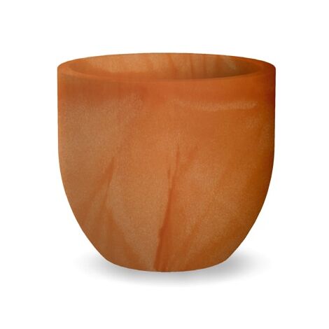Jardinière ronde 40 cm en polyéthylène – Résistante aux UV et aux températures extrêmes – Volume 19,7 litres – Couleur terracotta