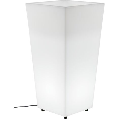 Newgarden – Jardinière carrée haute 30x30x58 cm – Lumière blanc froid 6000K – 7L volume de plantation – Polyéthylène résistant aux UV (1/4)