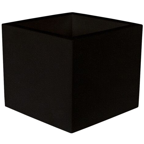 Jardinière carrée NARCISO 35 pour plantes et fleurs – Résistante aux intempéries – Polyéthylène 35x35x32cm – Volume 17,4L – Noir