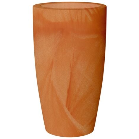 BAMBÚ 70 Jardinière Ronde d'Intérieur et d'Extérieur Pour Plantes et Fleurs Très Résistante au Passage du Temps. Fabriqué en polyéthylène en Espagne - Terracotta