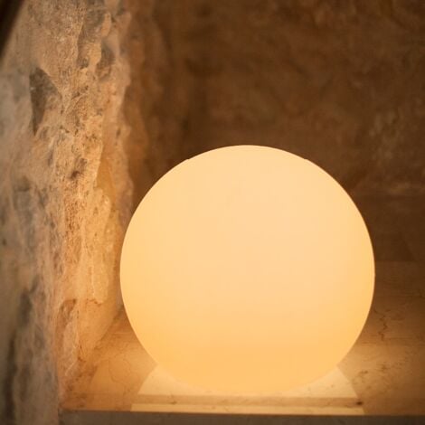 BULY 20 cm Boule lumineuse décorative pour l'intérieur. Câble avec lumière LED blanc chaud. Fabriqué en Espagne