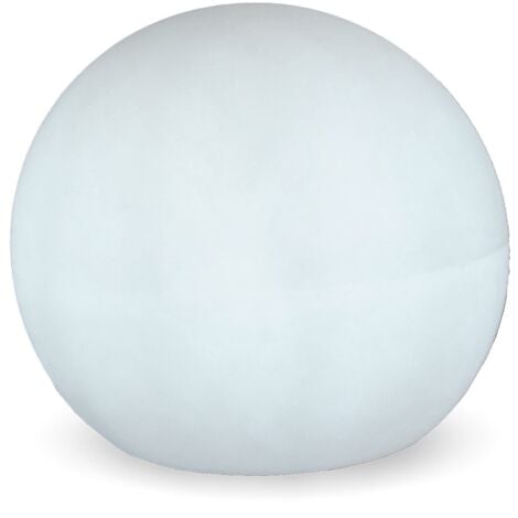 BULY 20 cm Boule lumineuse décorative très résistante. Charge solaire et lumière LED RVB. Fabriqué en Espagne