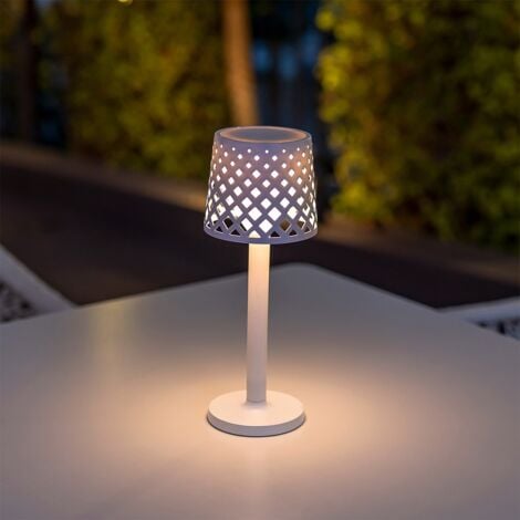 GRETITA Lampe de table avec batterie rechargeable. Lumière LED chaude. Fabriquée en Espagne