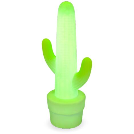 KAKTUS LIME 100 cm hauteur. Lampe décorative avec câble pour l'intérieur et l'extérieur. Lumière LED blanc froid (1/4)