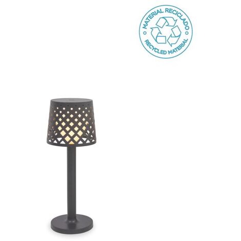 GRETITA Lampe de table avec batterie rechargeable. Lumière LED chaude. Fabriquée en Espagne