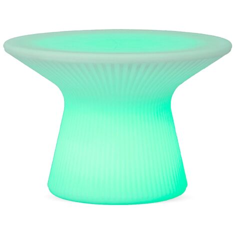 Newgarden – Table basse lumineuse d'extérieur 58cm – Recharge solaire et batterie – IP65 – Télécommande incluse – Lumière RGB 128 couleurs (1/4)