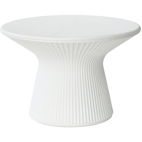 Moovere – Table basse ronde lumineuse 58cm – Polyéthylène résistant – Indice de protection IP65 – Télécommande incluse – Ambiance personnalisable (1/4)