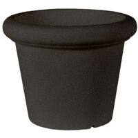 ROSA 55 Jardinière Ronde Rustique d'Intérieur et d'Extérieur Pour Plantes et Fleurs Très Résistante au Passage du Temps. Fabriqué en Polyéthylène en Espagne - Anthracite