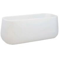 Moovere – Jardinière ronde CAMELIA LARGE 98x39x39 cm – Polyéthylène résistant aux UV – Volume de plantation 101,6 L – Blanc