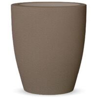 VIOLETA 30 Jardinière Ronde Moderne d'Intérieur et d'Extérieur Pour Plantes et Fleurs Très Résistante au Temps. Fabriqué en polyéthylène en Espagne - Taupe