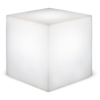 CUBY 45 cm Cube lumineuse décorative très résistante. Câble avec lumière LED blanc chaud. Fabriqué en Espagne