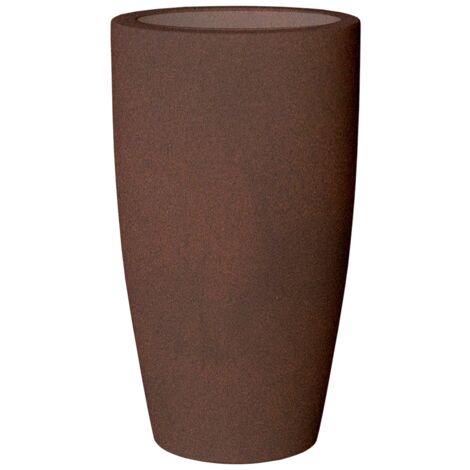 BAMBÚ 90 Hoch Runder Indoor- und Outdoor-Pflanzkübel für Pflanzen und Blumen Sehr witterungsbeständig. Hergestellt aus Polyethylen in Spanien
