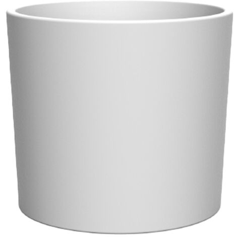 HORTENSIA 50 Fioriera rotonda da interno ed esterno per piante e fiori Molto resistente al passare del tempo. Realizzata in polietilene in Spagna - Bianco