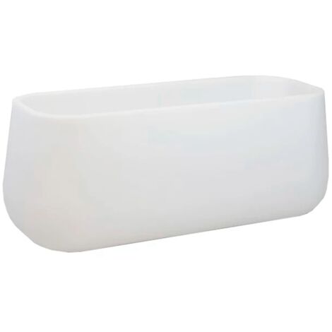 CAMELIA LARGE Vaso rotondo da interno e da esterno per piante e fiori Molto resistente al tempo. Realizzata in polietilene in Spagna - Bianco