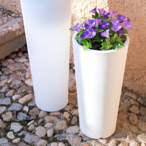 KADAX Vaso Da Fiori Alto, Grande Fioriera In Plastica Per La Decorazione Moderna Ed Elegante Di Interni Ed Esterni Vaso Da Fiori 68 Cm Crema 82129576