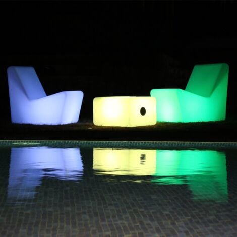TARIDA Sedile per impieghi gravosi con illuminazione esterna e interna. Ricarica solare o a batteria. Luce RGB