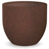 AZALEA 50 Fioriera rotonda da interno ed esterno per piante e fiori Molto resistente al tempo. Realizzata in polietilene in Spagna - Marrone