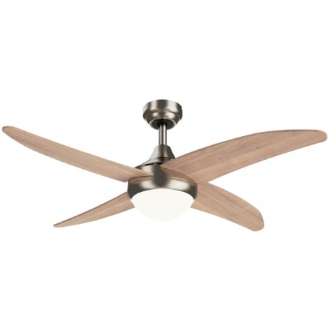 Ventilador de techo con luz  y palas de madera - ACHILIA