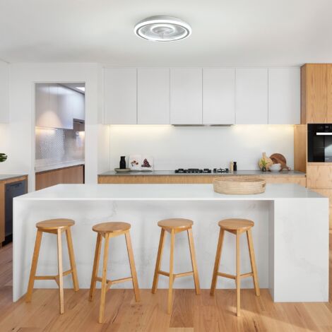 Ventilador de techo tipo plafón con luz blanco
