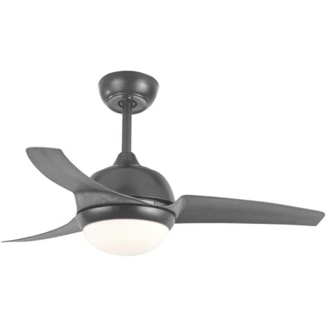 Ventilador de techo con luz LED gris