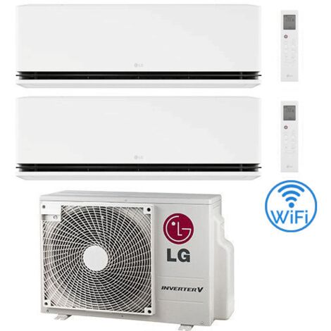 Climatiseur LG Dualcool Deluxe R32 Wifi Dual Split Dual Inverter 12000 ...