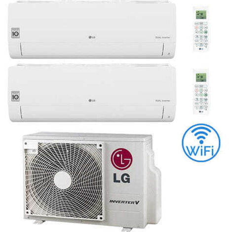 Climatiseur LG Double Split 12000+12000 BTU – Libero Smart WiFi ThinQ – A++ Mural