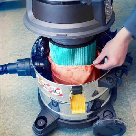 Vacmaster Nass Trockensauger Werkstattsauger ohne Beutel Mehrzwecksauger Wasser-Staubsauger mit HEPA 13 Filtrierung 1600W 20L