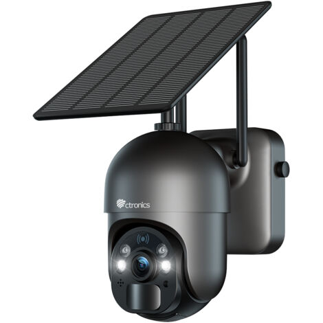 Ctronics Überwachungskameras akku wlan 2K 3MP PIR- und Radardetektion Farbige Nachtsicht mit Spotlight Reichweite von 39 Metern schwarz (1/5)