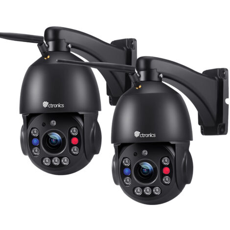 ctronics 30X Optischer Zoom 5MP PTZ Überwachungskamera Aussen WLAN, Dome IP Kamera Outdoor, 150 m Nachtsicht, Personenerkennung, Automatische Verfolgung, Unterstützt SD Karte, Schwarz,Ein Satz von 2 (1/5)