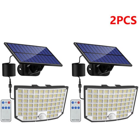 2 Stück SolarAußenlampe, 256 LEDs, 3 Modi, AußenSolarlampe