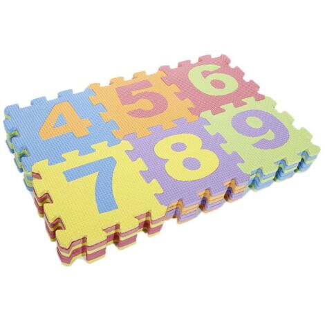 Weiche Puzzle-Matte, Schaumstoff-Spiel, Baby-Kind-Lernspielzeug, 26 Buchstaben und 10 Zahlen