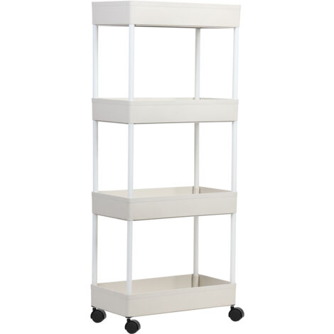 Altsuceser Pflanzenwagen Mit 4 Etagen - Mobiles Blumenregal Mit Rädern Für Drinnen & Draußen